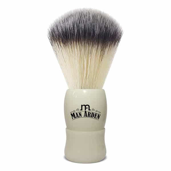 Man Arden Royal White Premium Shaving Brush With Ultra Soft & Absorbent Bristles&Long Handle