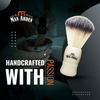 Man Arden Royal White Premium Shaving Brush With Ultra Soft & Absorbent Bristles&Long Handle