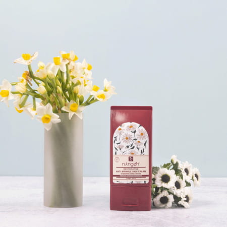 Ningen Restorative Anti-Wrinkle Skin Cream Grapeseed Daisy Orchid Extracts Reduces Wrinkles 100g