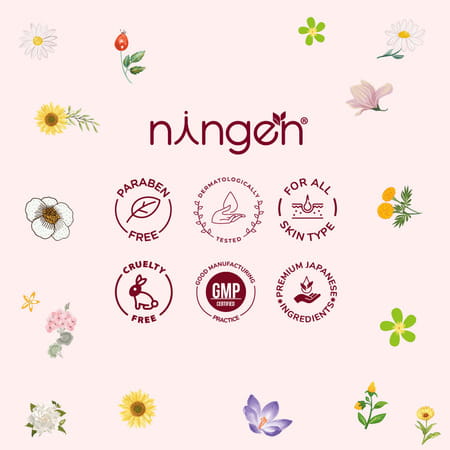 Ningen Restorative Anti-Wrinkle Skin Cream Grapeseed Daisy Orchid Extracts Reduces Wrinkles 100g