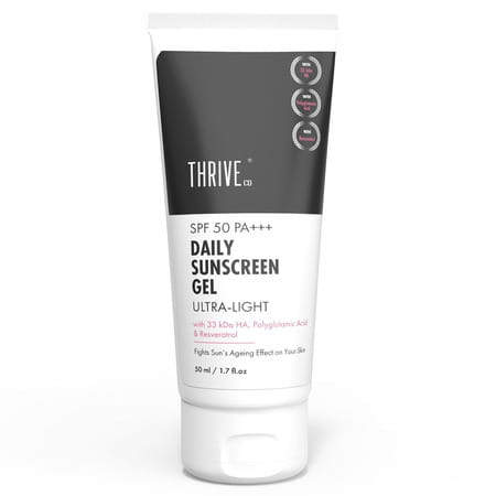 Thriveco Ultra-Light Mineral-Based Spf 50 Pa+++ Daily Sunscreen Gel 50ml