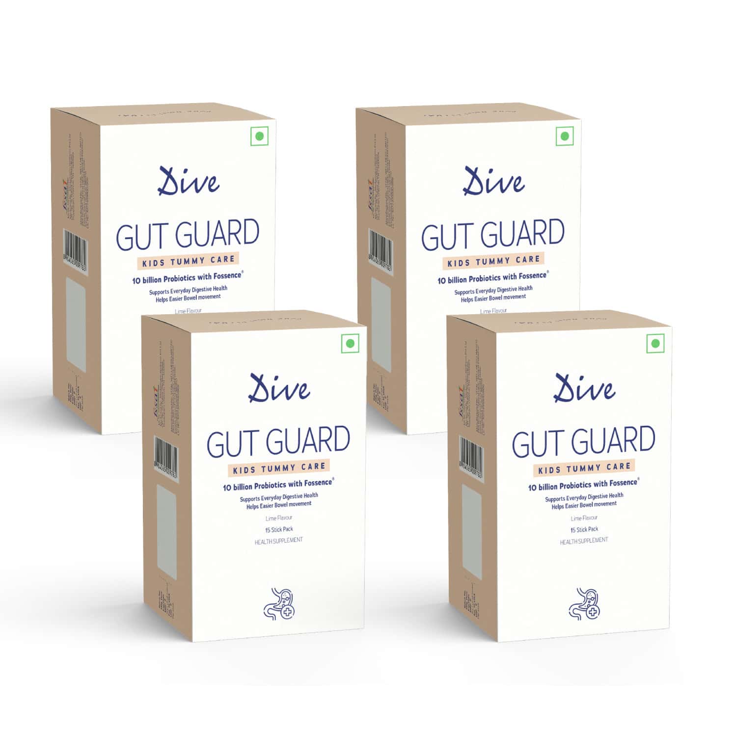 Dive Gut Guard Kids Tummy Care Pre & Probiotic Boost Your Child's Gut Health Immunity 60 Days Pack