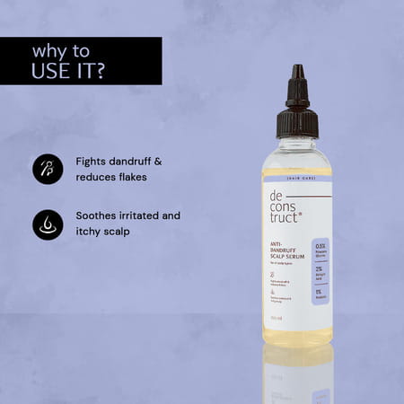 Deconstruct Anti-Dandruff Scalp Serum|0.5% Piroctone Olamine | 2% Salicylic Acid 1% Prebiotic|100Ml