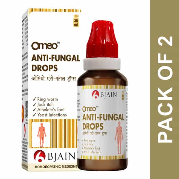 Bjain Omeo Anti-Fungal Drops For Ring Worm & Athletes Foot | 30Ml (Pack Of 2)