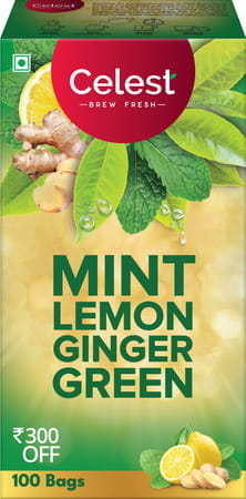 Celest Green Tea 100 Bags - Ginger | Mint & Lemon