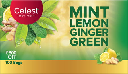Celest Green Tea 100 Bags - Ginger | Mint & Lemon