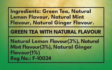 Celest Green Tea 100 Bags - Ginger | Mint & Lemon