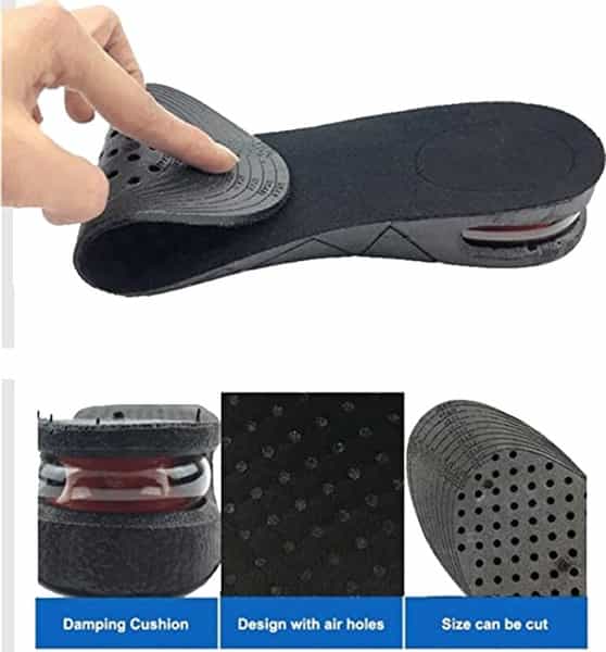 Skudgear Heightening Shoe Insoles Adjustable Shoe Lift Inserts Breathable Pads (1 Pair) (2Layer)