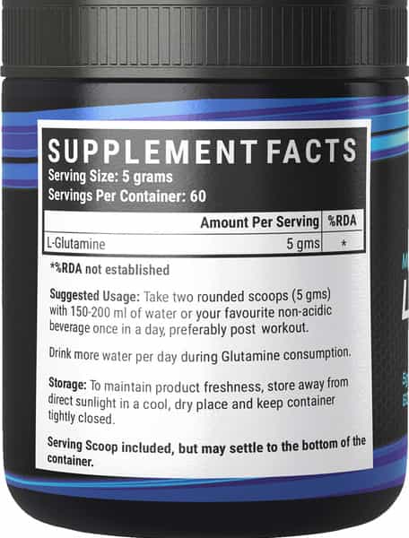 Inlife Micronized L - Glutamine Powder Supplement 300 Grams Unflavoured