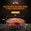 Man Arden 100% Boar Bristle Beard Brush With Hand Crafted Premium Wood Handle With Leather Pouch