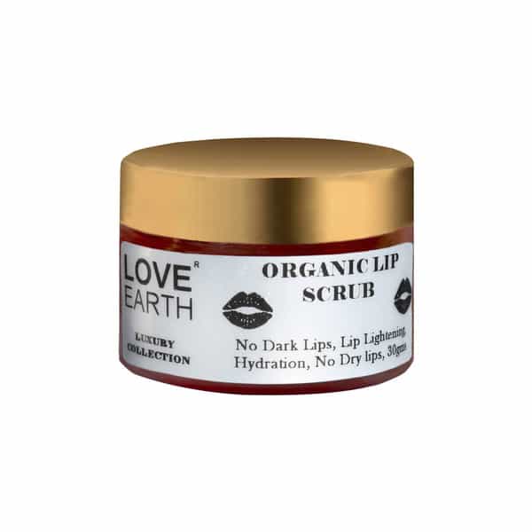 Love Earth Organic Lip Scrub With Shea Butter And Vitamin-E For Lip Hydration And Repair 30Gm