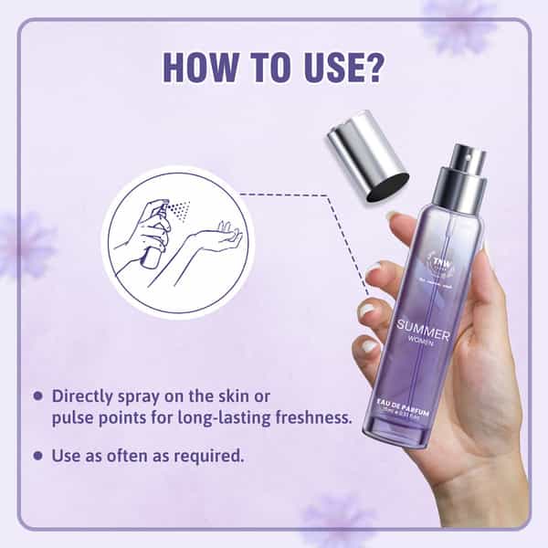 Tnw The Natural Wash Summer Eau De Parfum | Fresh Long Lasting Fragrance For Women 15 Ml