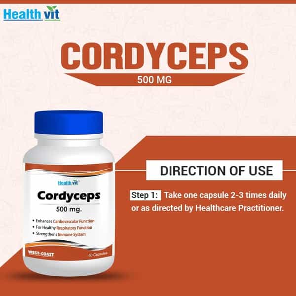 Healthvit Cordyceps 500Mg -60 Capsules