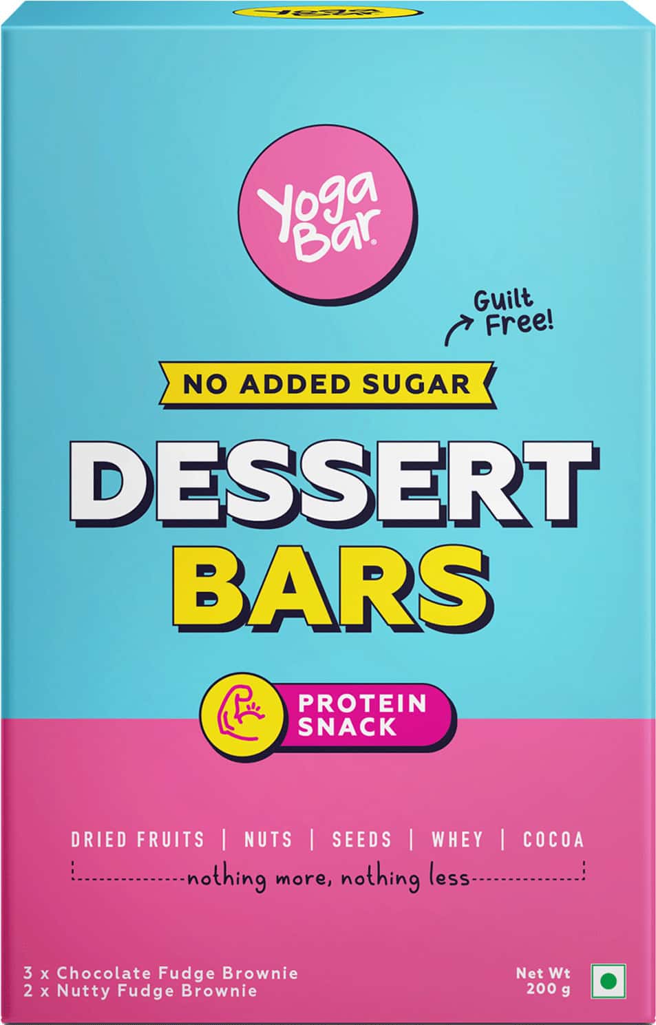 Yoga Bar Dessert Bar With No Added Sugar Variety Box Of 5x40g - 200gm