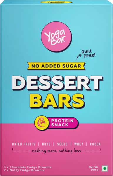 Yoga Bar Dessert Bar With No Added Sugar Variety Box Of 5X40g - 200Gm