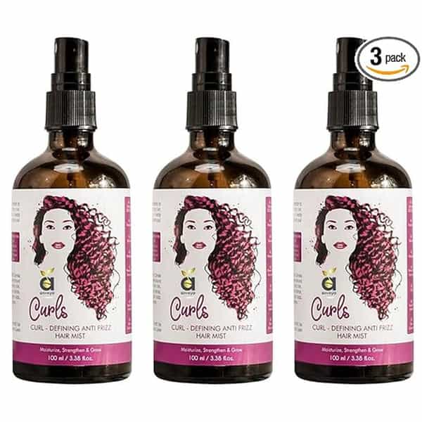 Anveya Men's And Women's Curls Hair Mist Spray 100Ml X Pack Of 3
