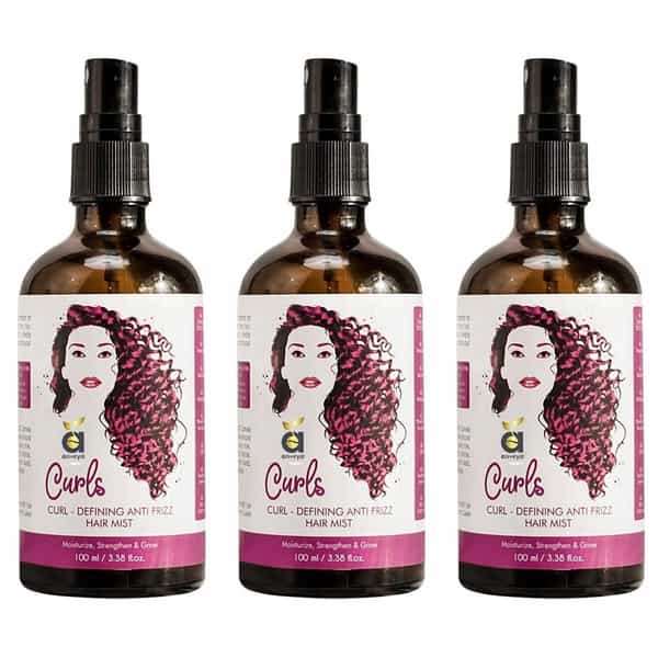 Anveya Men's And Women's Curls Hair Mist Spray 100Ml X Pack Of 3