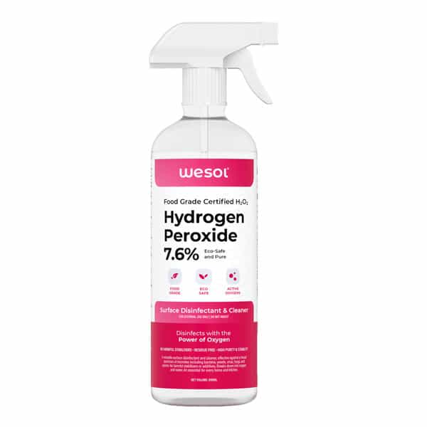 Wesol Food Grade Hydrogen Peroxide 7% Surface Cleaner Spray 500 Ml