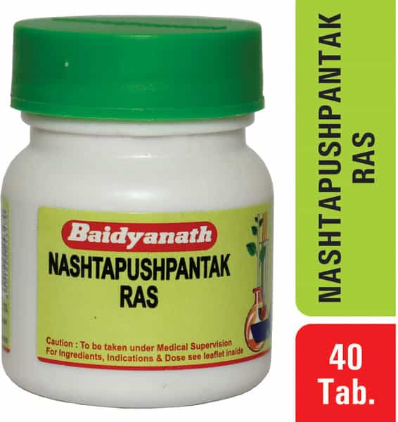 Baidyanath Asli Ayurved Nashtapushpantak Ras 40 Tablets (Pack Of 2)