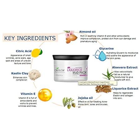 Oxyglow Herbals Liquoric Mud Pack|Reducing Wrinkles|Rejuvenate And Nourish|All Skin Type|500gram