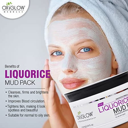 Oxyglow Herbals Liquoric Mud Pack|Reducing Wrinkles|Rejuvenate And Nourish|All Skin Type|500gram