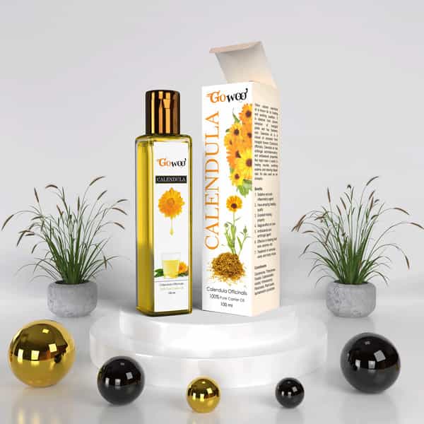 Go Woo 100% Pure Calendula Carrier Oil Joint Pain 100 Ml
