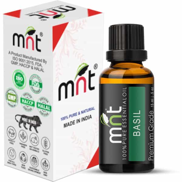 Mnt Basil (Tulsi) Essential Oil (15Ml) 100% Pure Natural Therapeutic Grade For Aromatherapy (15 Ml)