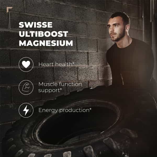 Swisse Ultiboost Magnesium Supplement For Immunity Muscle Energy & Heart Health - 60 Tablets