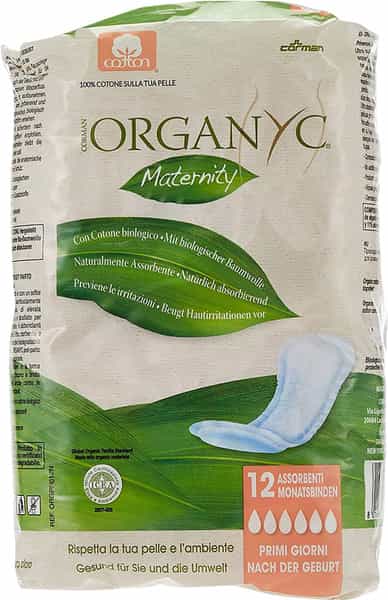 Organyc First Days Premiers Jours Maternity Pads 12