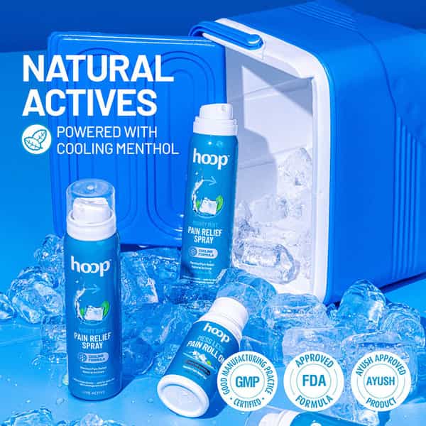 Hoop Pain Relief Roll On - Cryotherapy Cooling Relief From Back, Neck, Joints, Shoulder Pain (50Ml)