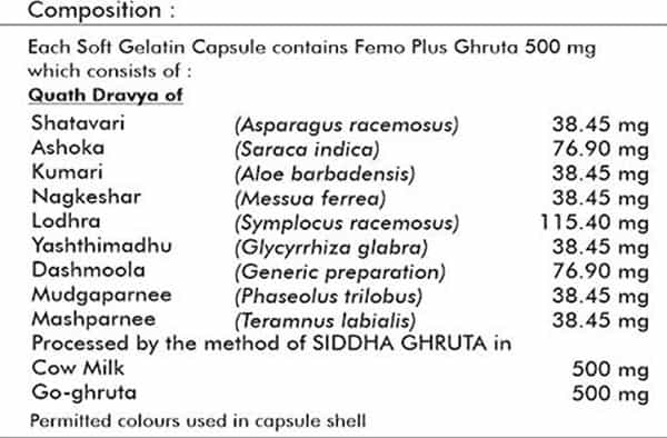 Al-Ayurvedic Life Femo Plus 30 Capsules - Herbal Formulation For Women's Health