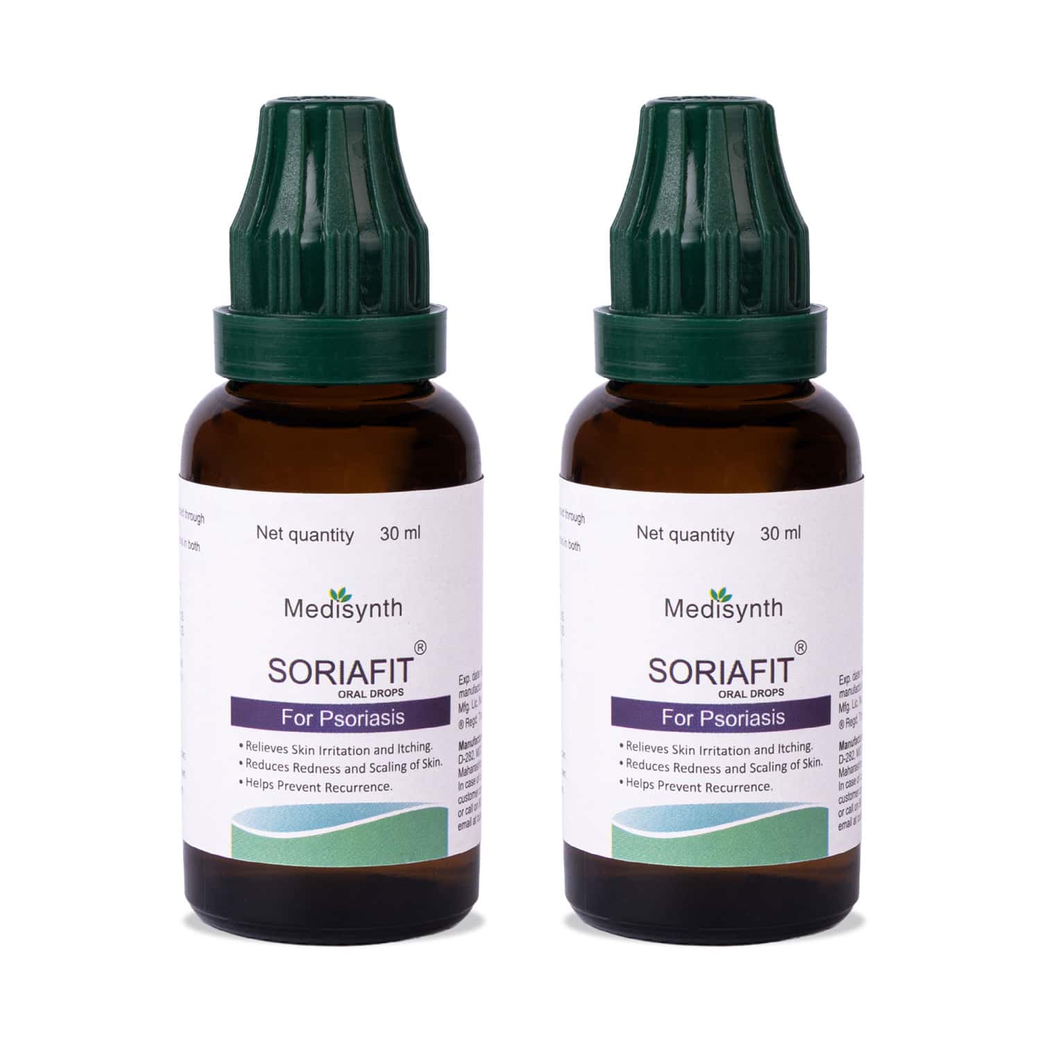 Medisynth Soriafit Oral Drops | Homeopathic Medicine For Psoriasis | B.no. 63 | 30ml Pack Of 2