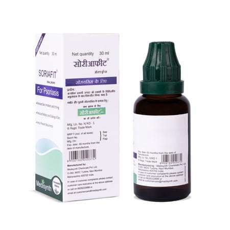 Medisynth Soriafit Oral Drops | Homeopathic Medicine For Psoriasis | B.no. 63 | 30Ml Pack Of 2