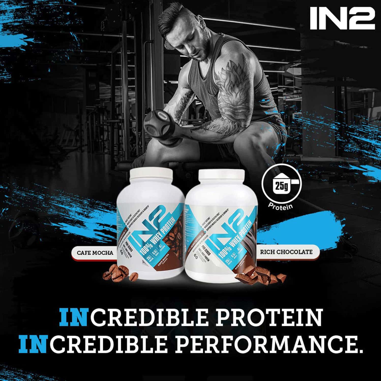 Buy IN2 100% WHEY PROTEIN (RICH CHOCOLATE 2KG) 25G PROTEIN 5.5G BCAAS ...