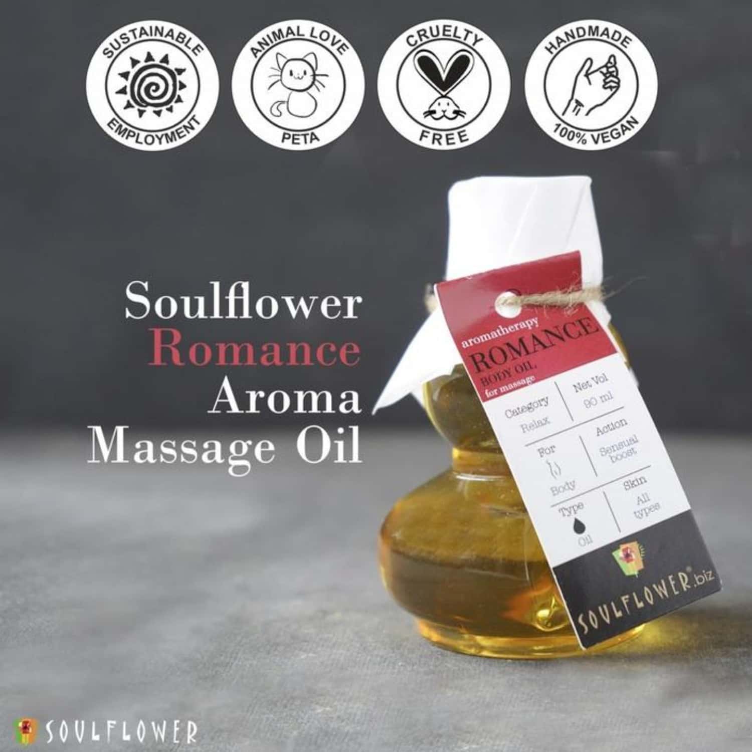 Buy SOULFLOWER ROMANCE AROMA MASSAGE OIL, 90ML Online & Get Upto 60