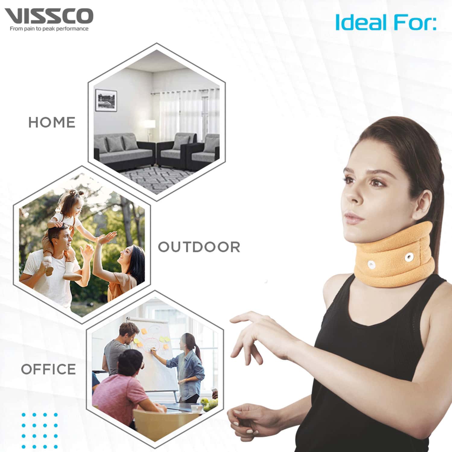 Buy VISSCO CERVICAL COLLAR WITHOUT CHIN SUPPORT PROVIDES SUPPORT TO