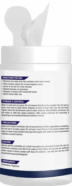 Cleno Bathroom Cleaner Wet Wipes For Shower/ Wash-Basin/Floor - 50 Wipes (Pack Of 2)