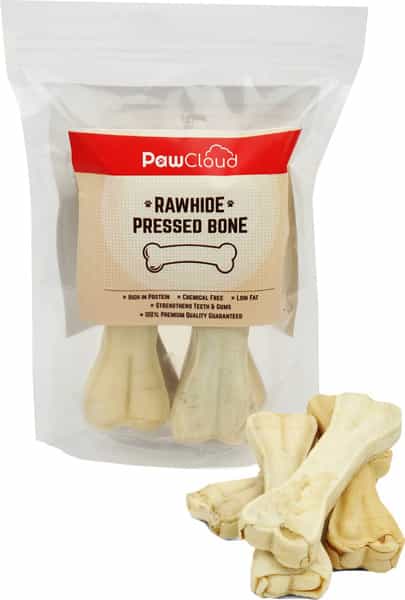Pawcloud Rawhide Pressed Dog Bones Dog Bone Treat 6 Inches 800 Gm (Approx 8 Pieces)