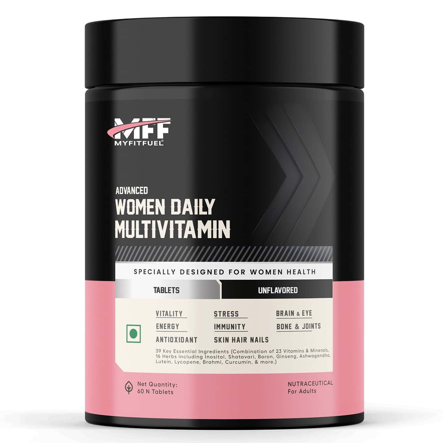 Myfitfuel Advance Women Multivitamin Daily Essential - 37 Herbs- Vitamins & Minerals (60 Tablets)