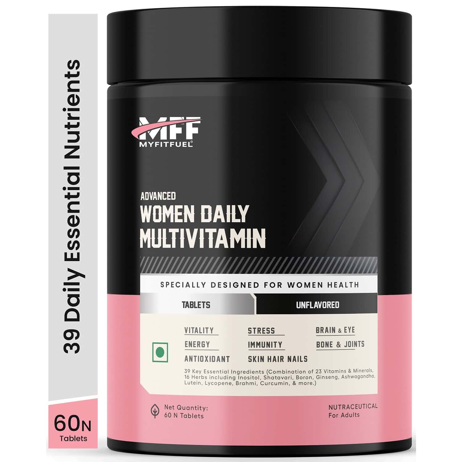 Myfitfuel Advance Women Multivitamin Daily Essential - 37 Herbs- Vitamins & Minerals (60 Tablets)
