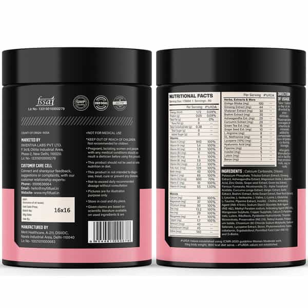 Myfitfuel Advance Women Multivitamin Daily Essential - 37 Herbs- Vitamins & Minerals (60 Tablets)