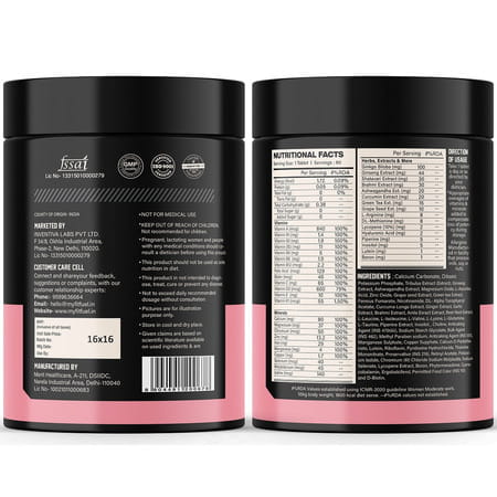 Myfitfuel Advance Women Multivitamin Daily Essential - 37 Herbs- Vitamins & Minerals (60 Tablets)