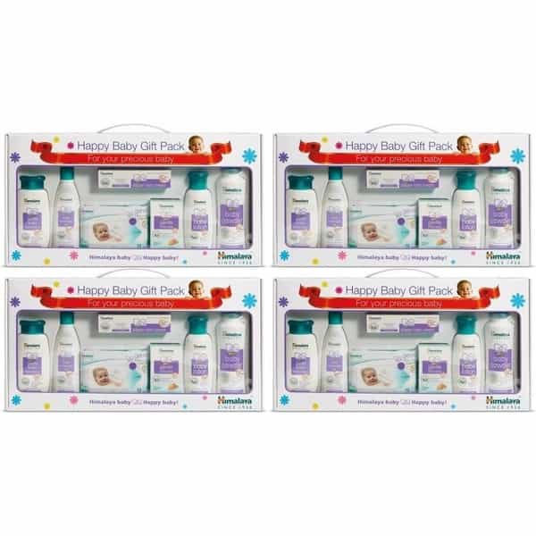 Himalaya Happy Baby Gift Pack ( 7 In 1) (Blue) X Pack 4 (Blue)