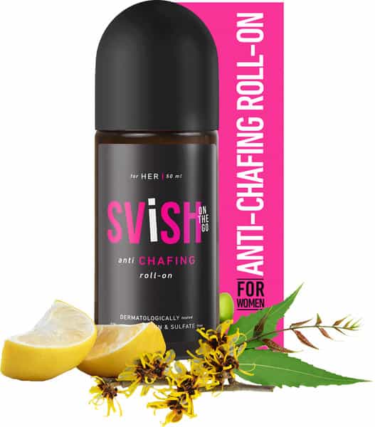 Svish On The Go Anti-Chafing Roll On For Women Reduces Bra Rash, Inner Thigh Rash, Period Rash, 50Ml