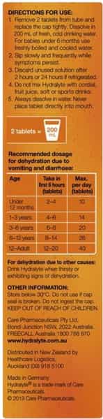 Hydralyte Effervescent Electrolyte Tablets | Adults | Orange | 20 Tablets