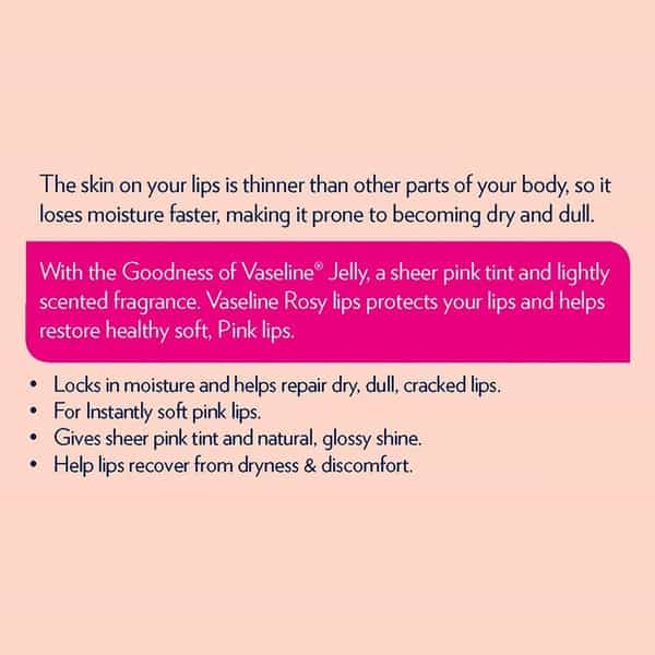 Vaseline Rosy Lips Lip Care- 10 G