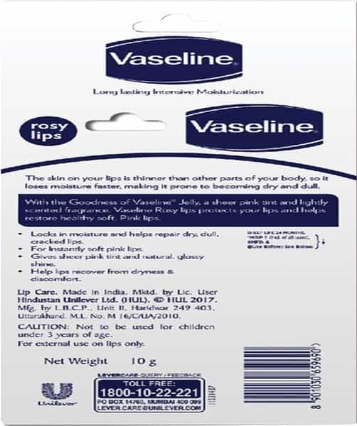 Vaseline Rosy Lips Lip Care- 10 G