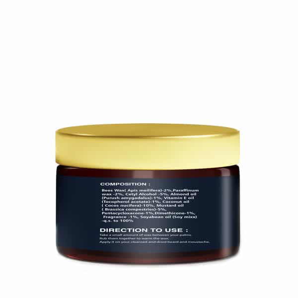 Moustache & Beard Herbal Wax For Men | Professional Matte Look | Extra Shine (100Gm)