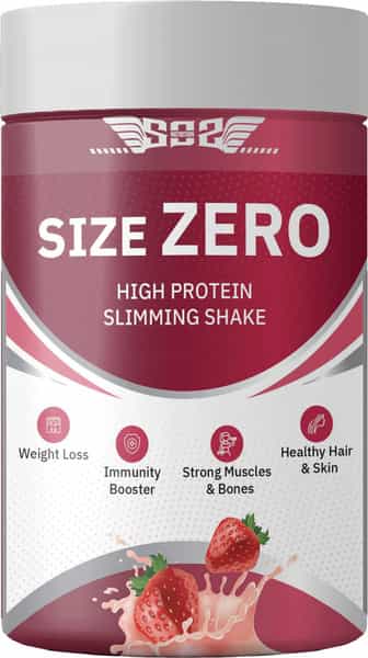 Sos Nutrition Weight Loss Size Zero High Protein Women Strawberry Slimming Shake -300G