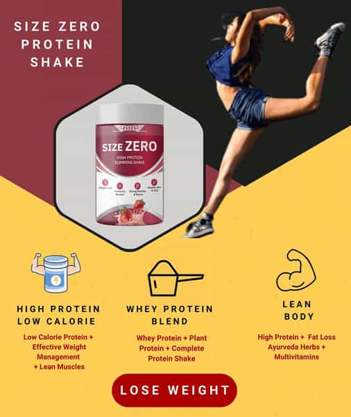 Sos Nutrition Weight Loss Size Zero High Protein Women Strawberry Slimming Shake -300G